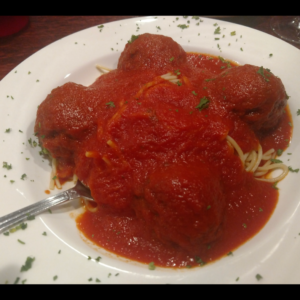 Pasta with Meatballs & tomato Sauce